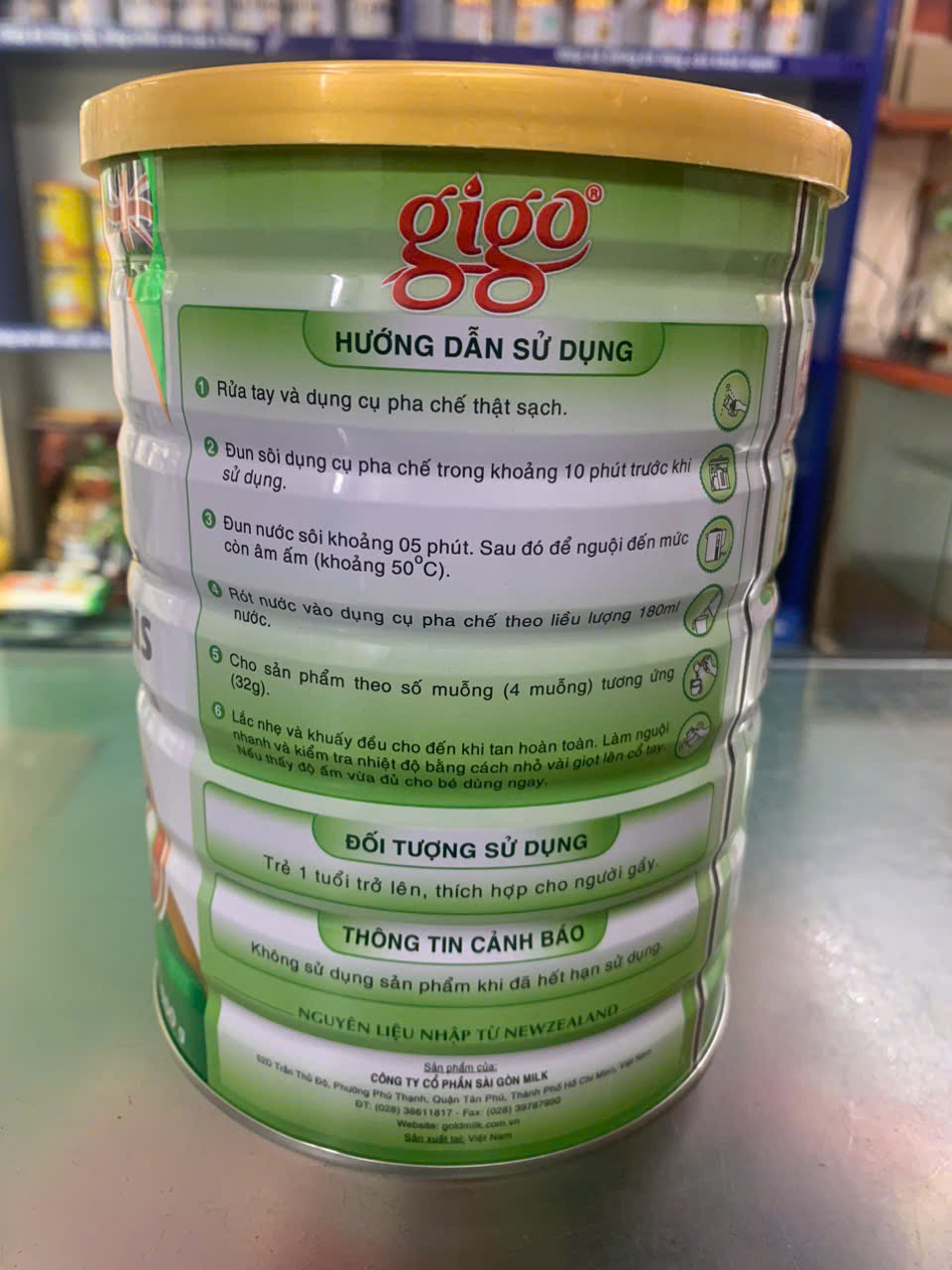 Combo 2 Hộp Sữa Bột Gigo Gain Plus 900g – Bổ Sung Vitamin & Khoáng Chất – Giúp Ăn Ngon Miệng, Hỗ Trợ Tiêu Hóa – Hàng Chính Hãng