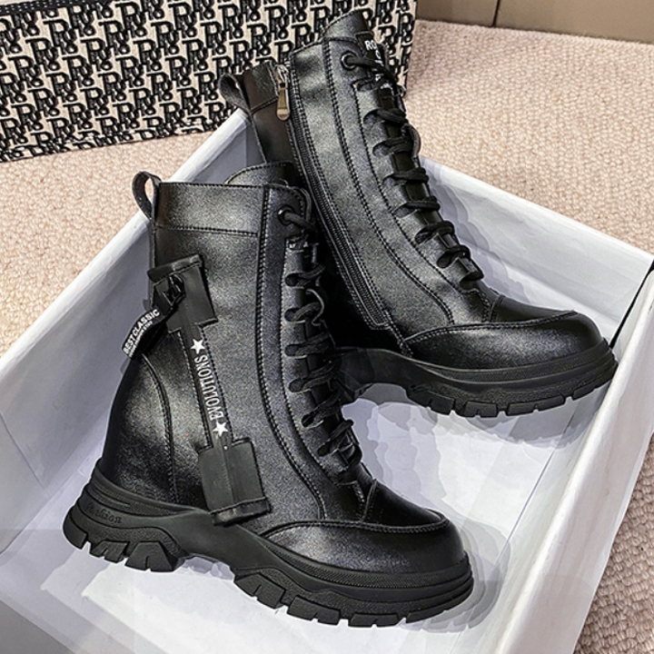 Giày Boots đế xuồng 8CM đế Fashion PBOD687-4008