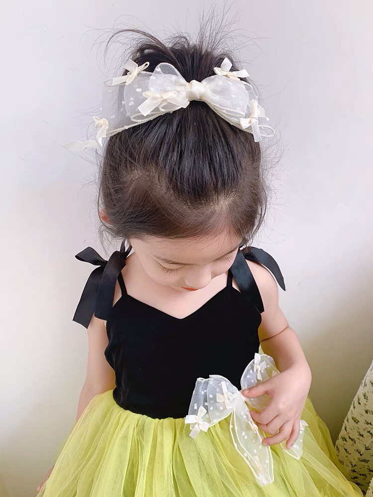 Kẹp tóc nơ tiểu thư - kẹp tóc nơ ren ullzang hàn quốc mẫu mới hot hit