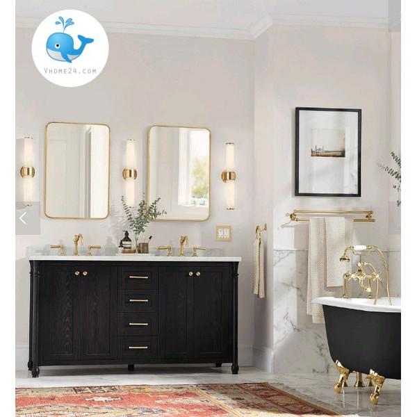 GƯƠNG TRANG TRÍ DECOR CHỮ NHẬT BO GÓC VIỀN KIM LOẠI GTR098N