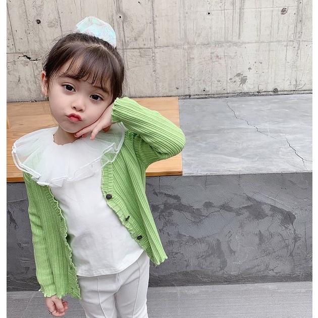 ATG28 Size90-130 (9-25kg) Áo thun dài tay bé gái (Kiểu dáng Hàn Quốc) Thời trang trẻ Em hàng quảng châu