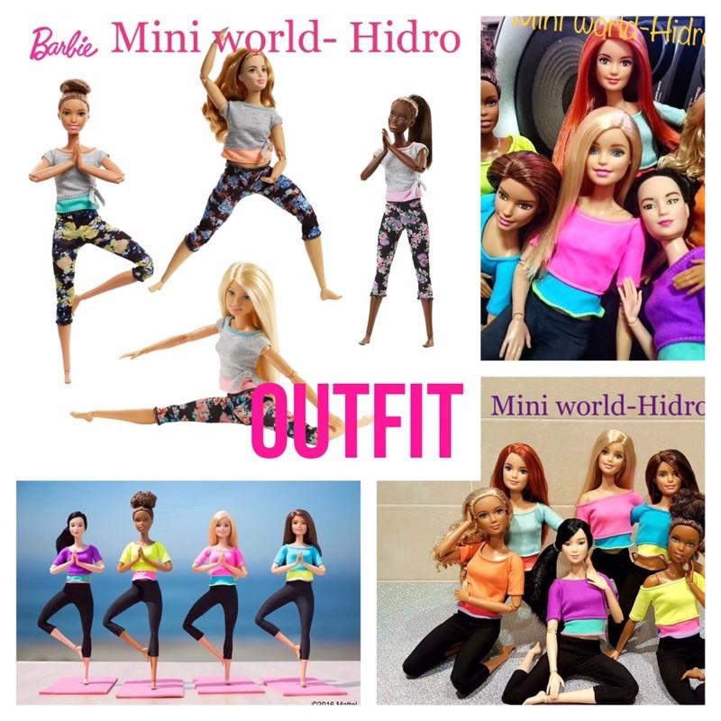 Set quần áo tập yoga dành cho búp bê Barbie mới