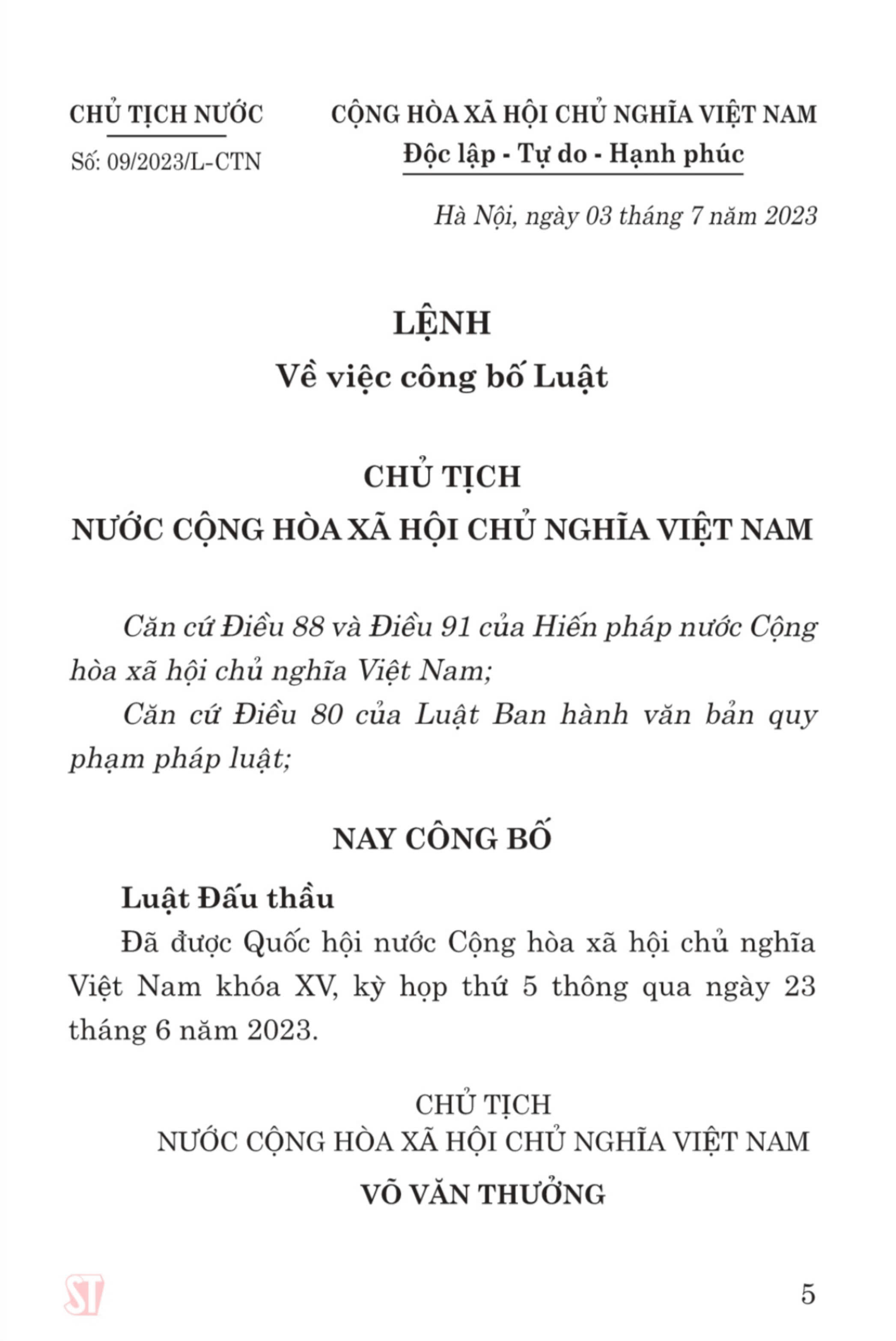 Luật đấu thầu (bản in 2024)