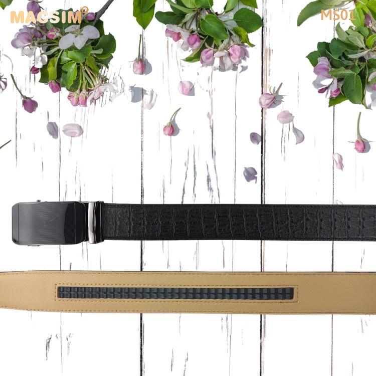 Thắt lưng nam -Dây nịt nam da thật cao cấp nhãn hiệu Macsim MS01
