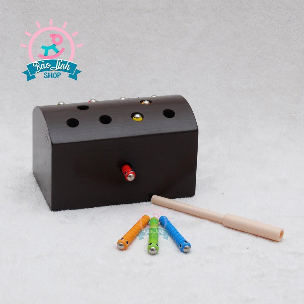 Câu sâu bằng gỗ| Đồ chơi gỗ an toàn