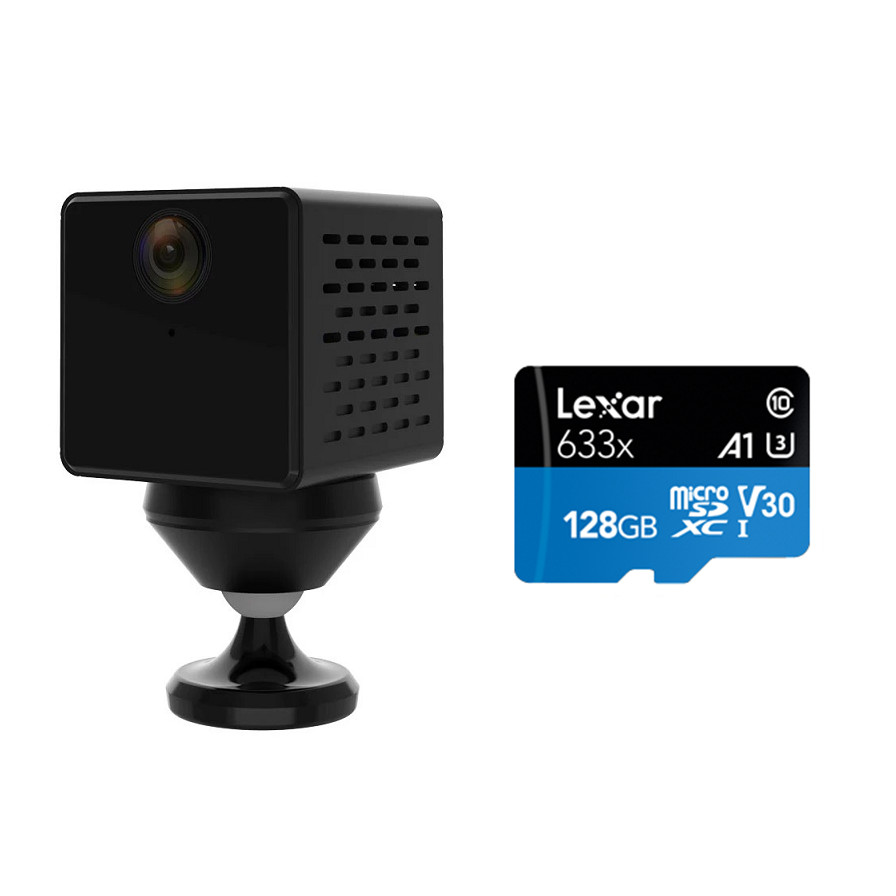 Camera trong nhà Wifi mini C90s Vstarcam 1080p 2MB , siêu nhỏ (3.65x4.0x3.65 Cm) ,  Góc rộng 150 độ , Kèm thẻ nhớ 128GB A1 Lexar - Hàng chính hãng