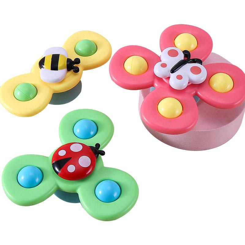 Đồ chơi con quay spinner vui nhộn, con quay spinner gồm 3 hình côn trùng dễ thương, quà cho bé