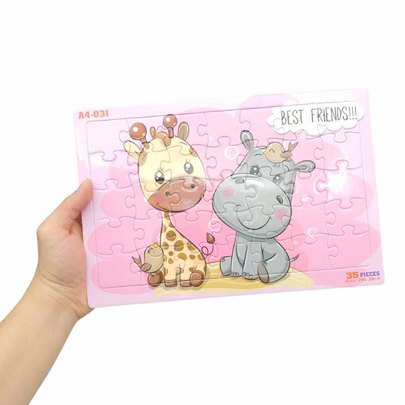 Bộ Xếp Hình Puzzle A4 - Minh Châu 35-031 (35 Mảnh Ghép) - Best Friends