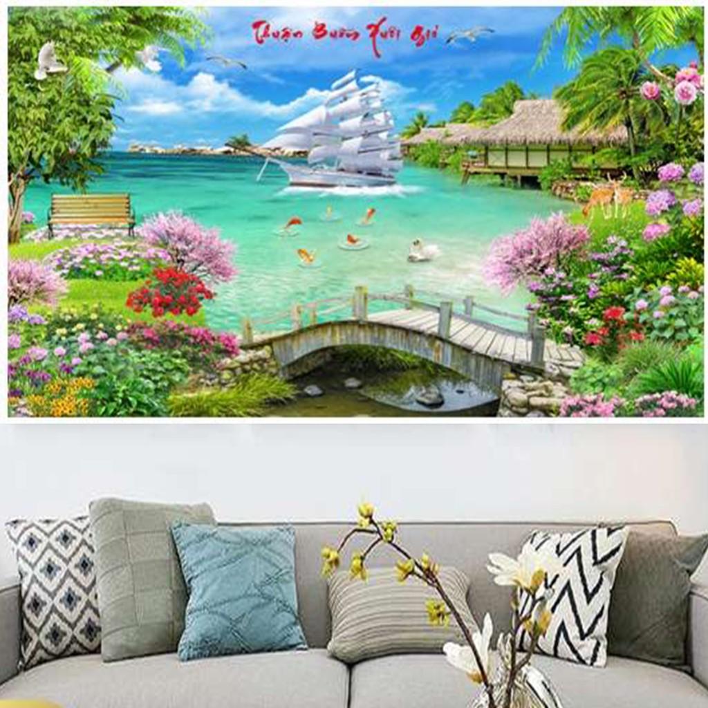 Tranh đá thuận buồm xuôi gió VS189 - kích thước: 160 * 75cm.