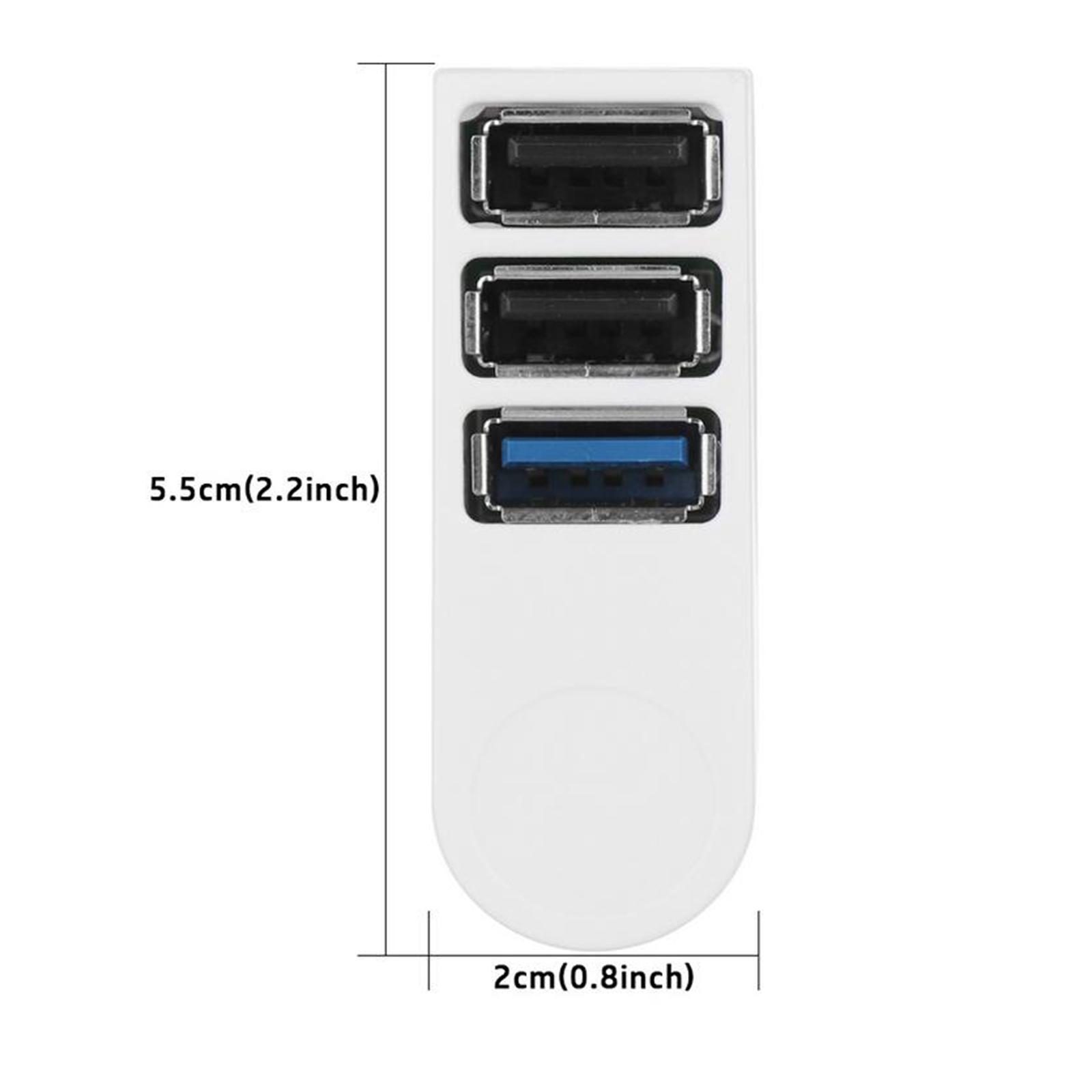 3 Port USB 3.0 Hub 270 Degree Rotatable USB Docking Station for Phones Keyboard Digital Camera