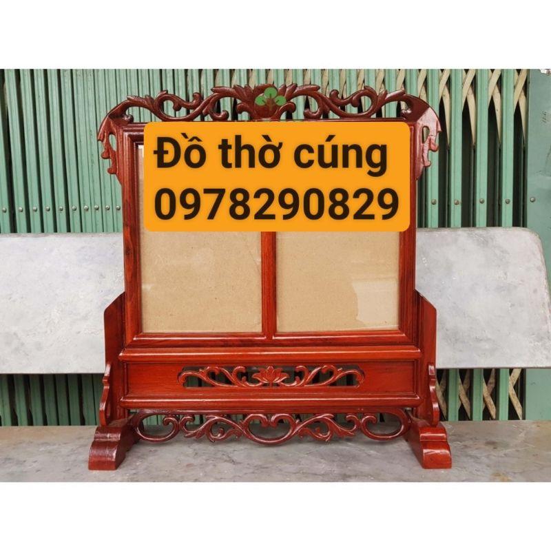 Khung ảnh thờ đôi gỗ hương 25 x 35 cm