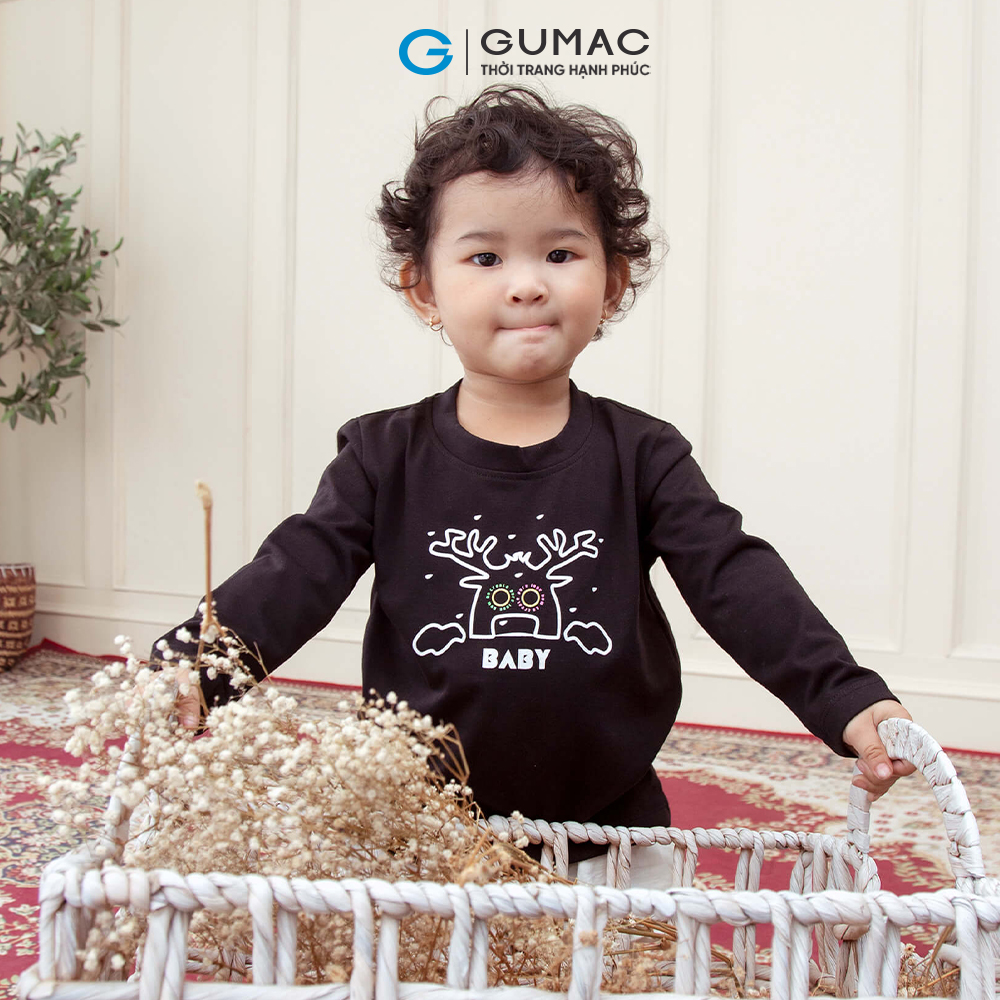 Áo thun trẻ em GUMAC ATKB12018 tay dài in hình dễ thương