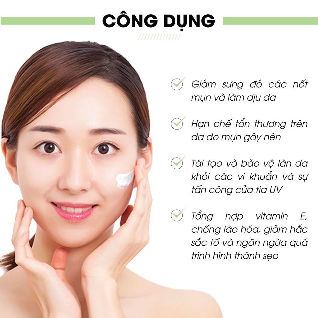 Bộ 3 Sp ngăn ngừa mụn Acosmetics: Sữa rửa mặt trà xanh 120ml + Detox bọt biển 80ml  và Kem ngừa mụn siêu tốc 50ml