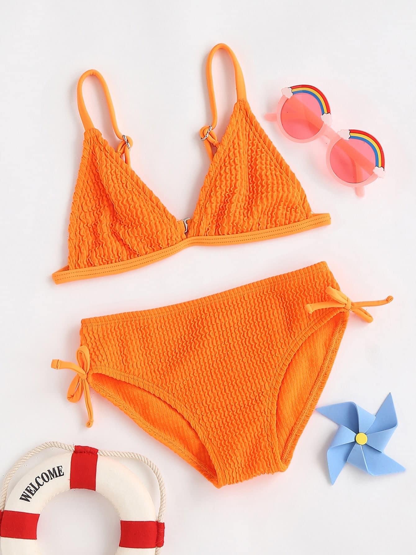 Bikini 1 mảnh caro dây xanh