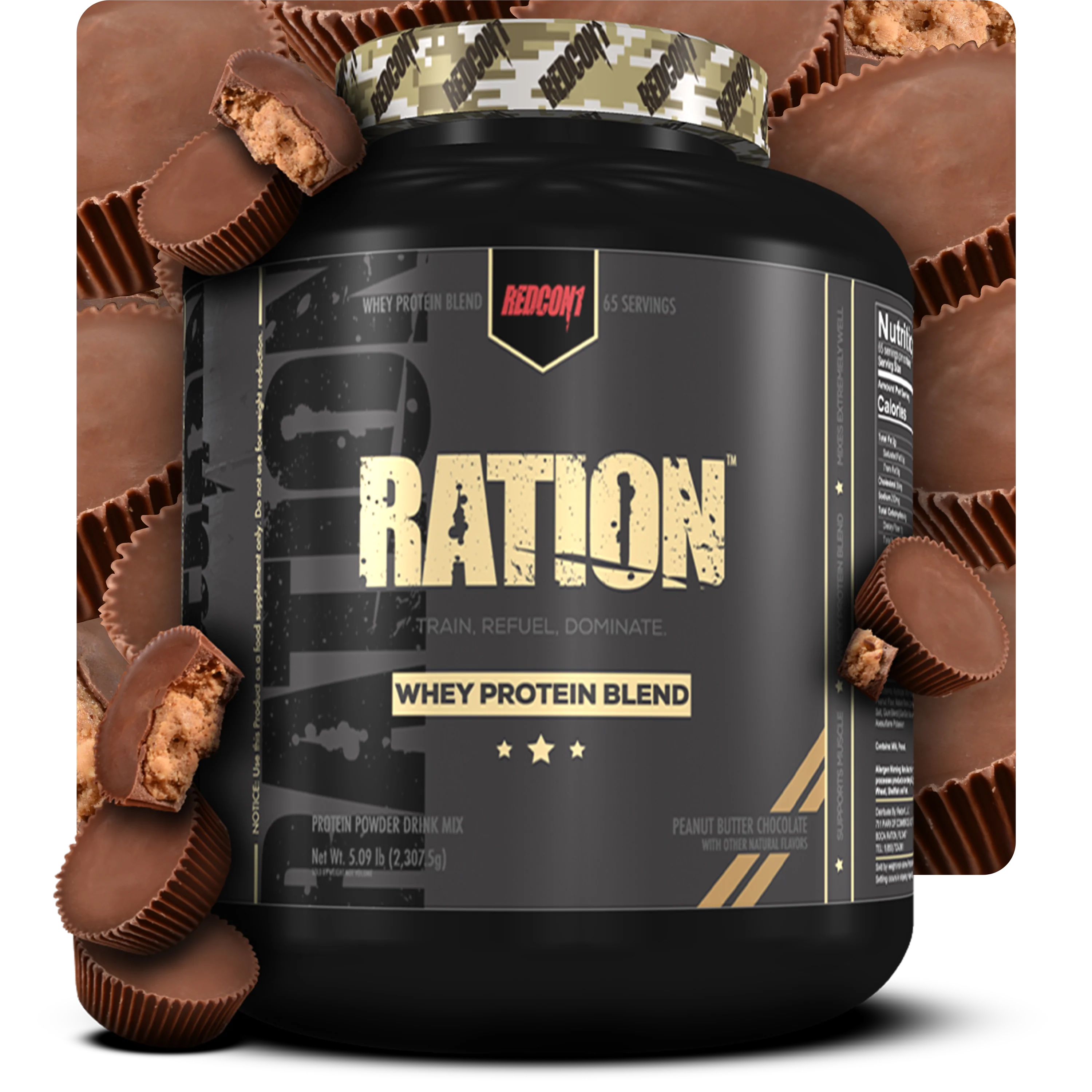 Redcon1 Ration Whey Protein , Sữa Tăng Cơ Đốt Mỡ, 25G Protein, 11.4G EAA + 5.4G BCAA