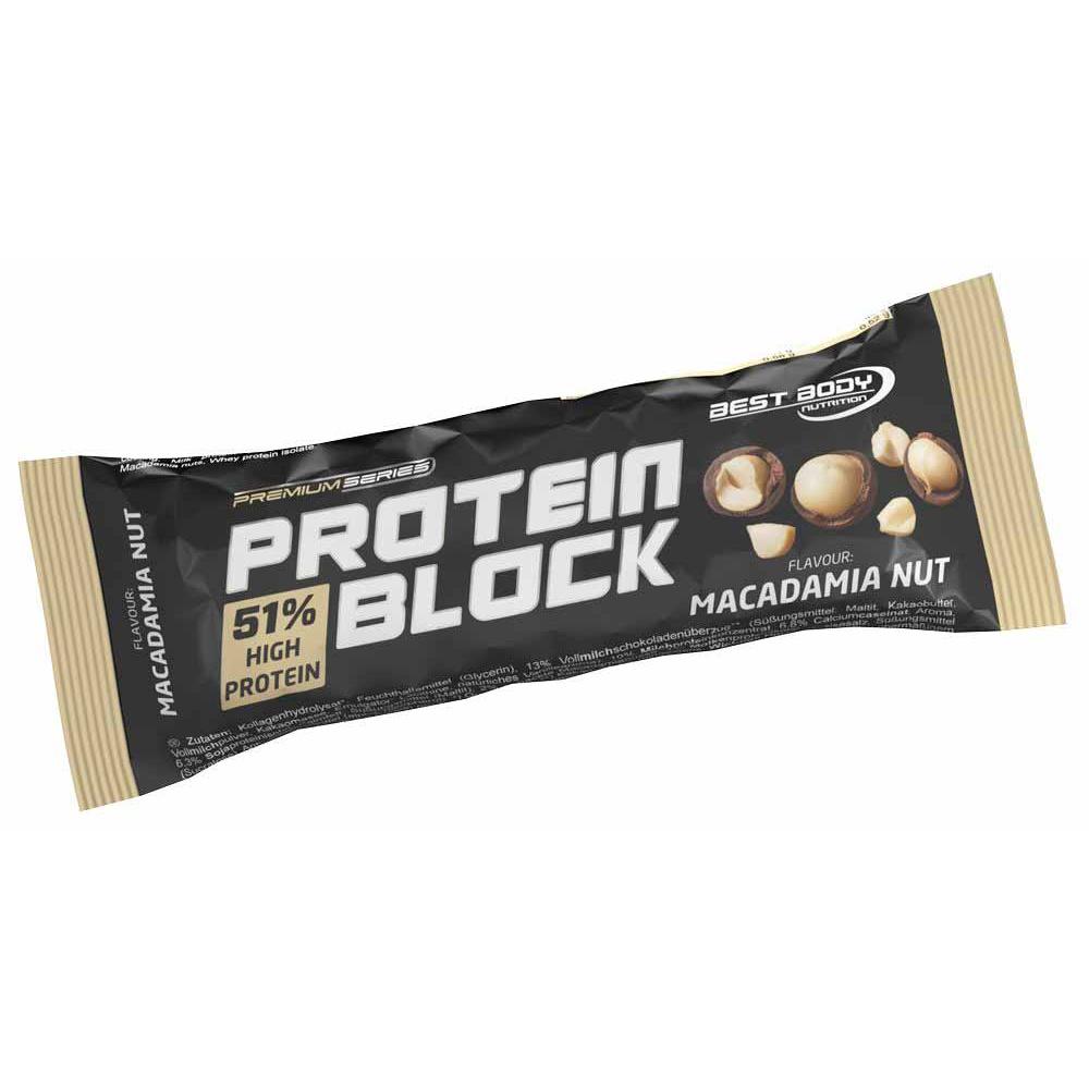 Thanh Bánh Protein CAO CẤP Best Body Nutrition Protein Block - Macadamia Nuss 90g Bar - 46g Protein - ĐỨC