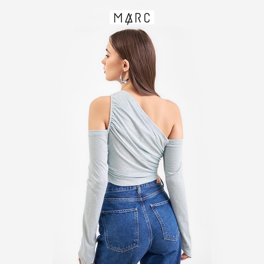 Áo kiểu nữ MARC FASHION croptop tay dài cutout vai nhún eo FANT112622