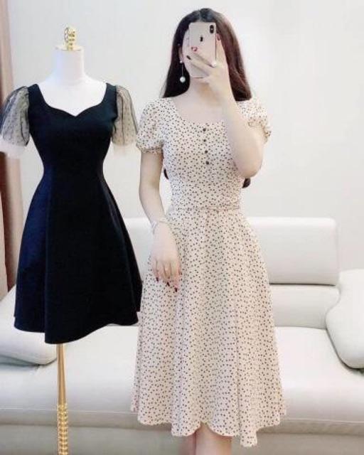 Đầm kate lụa bi (Free/big size XL, 2XL