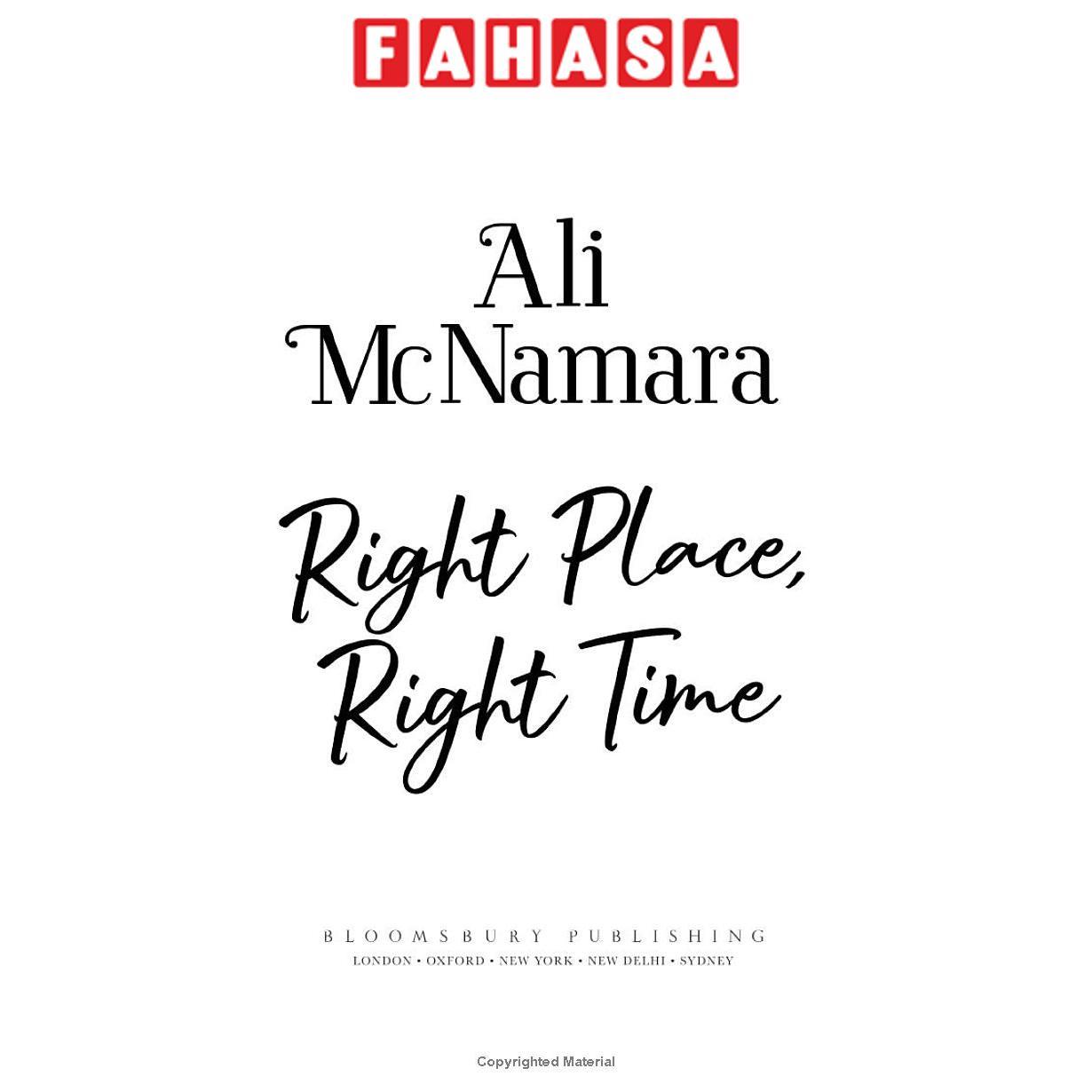 Sách ngoại văn: Right Place, Right Time