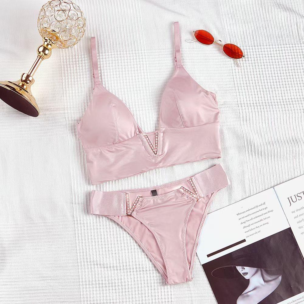 Quần Lót Nữ Bộ Push Up Bra Gợi Cảm Áo Lót Bộ Sáng Bóng Thời Trang Áo Bralette Nữ Bộ Đồ Lót Thoải Mái Áo Lót Nữ Hàng Đầu
