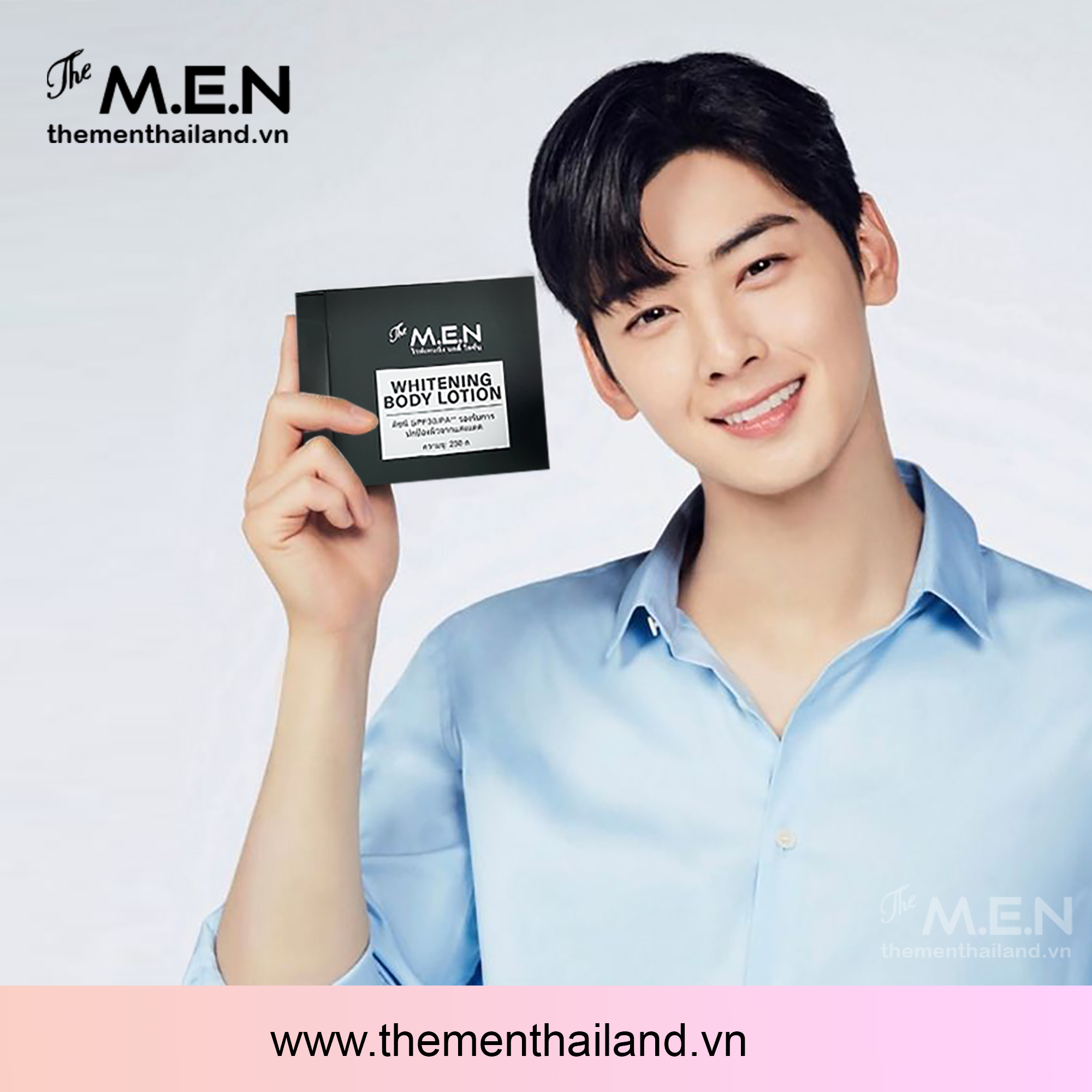 Kem Trắng da cấp tốc Body Lotion The MEN Thailand, kem dưỡng trắng da toàn thân 250g, trắng mềm mịn và chống nắng 2 trong 1, dưỡng ẩm mềm mịn sáng hồng