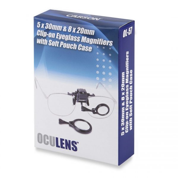 Kính lúp kẹp mắt kính cao cấp Carson OcuLens OL-57 5x/8x - Hàng chính hãng