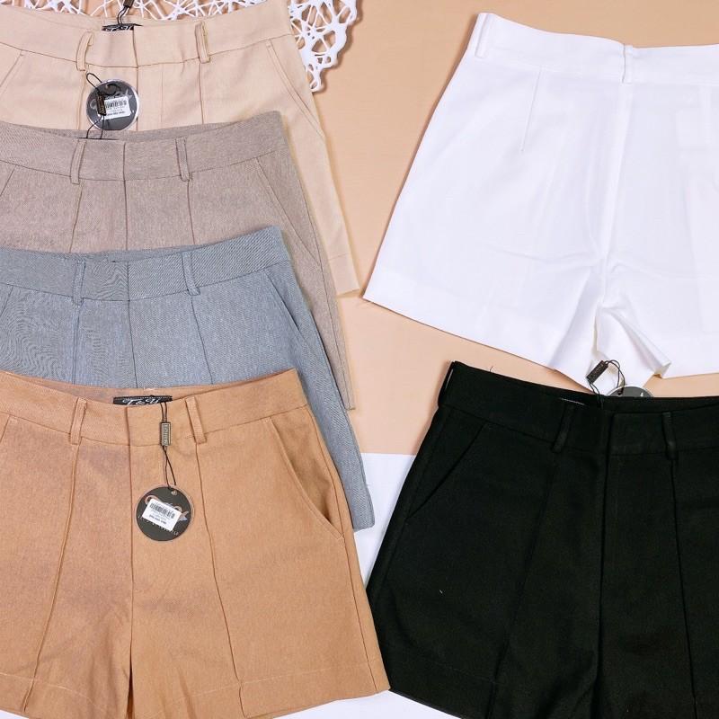 Quần đùi vải lưng cao hàng thiết kế Sutp shop