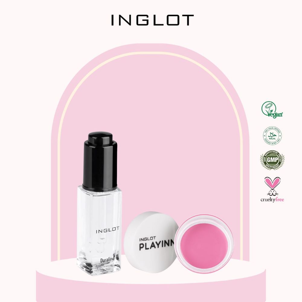 Bộ trang điểm mắt gồm Gel kẻ mắt lâu trôi PlayInn Eyeliner (2g) + Tinh chất Duraline INGLOT