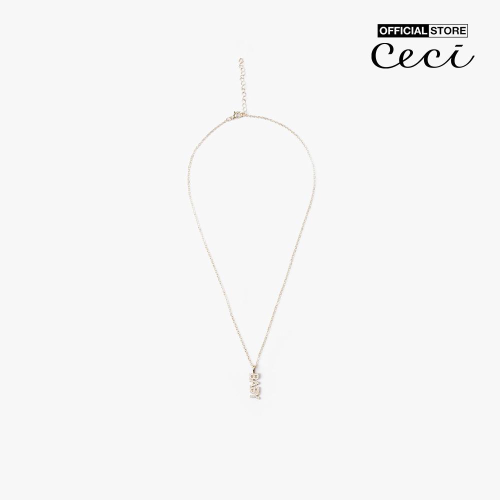 CECI - Dây chuyền nữ sợi mảnh phối mặt chữ Baby CC4-01000196-27