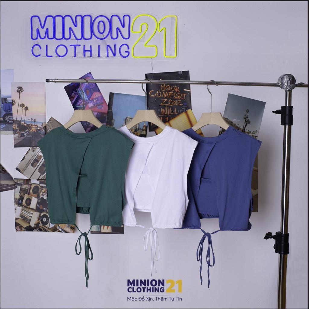 Áo croptop ba lỗ MINION CLOTHING tee dáng ngắn không tay phông Ulzzang Streetwear pull Hàn Quốc vải mềm mịn A3032