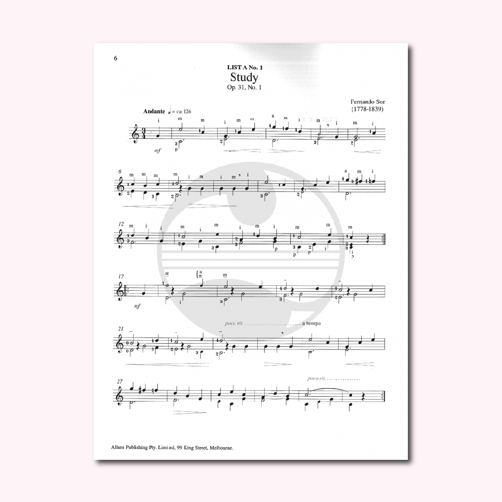 Hình ảnh Sách Classical Guitar AMEB Series 1 Grade 1