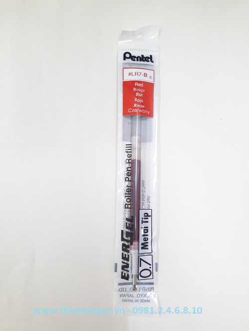 Ruột bút nước energel Pentel LR7 màu đỏ 0.7mm