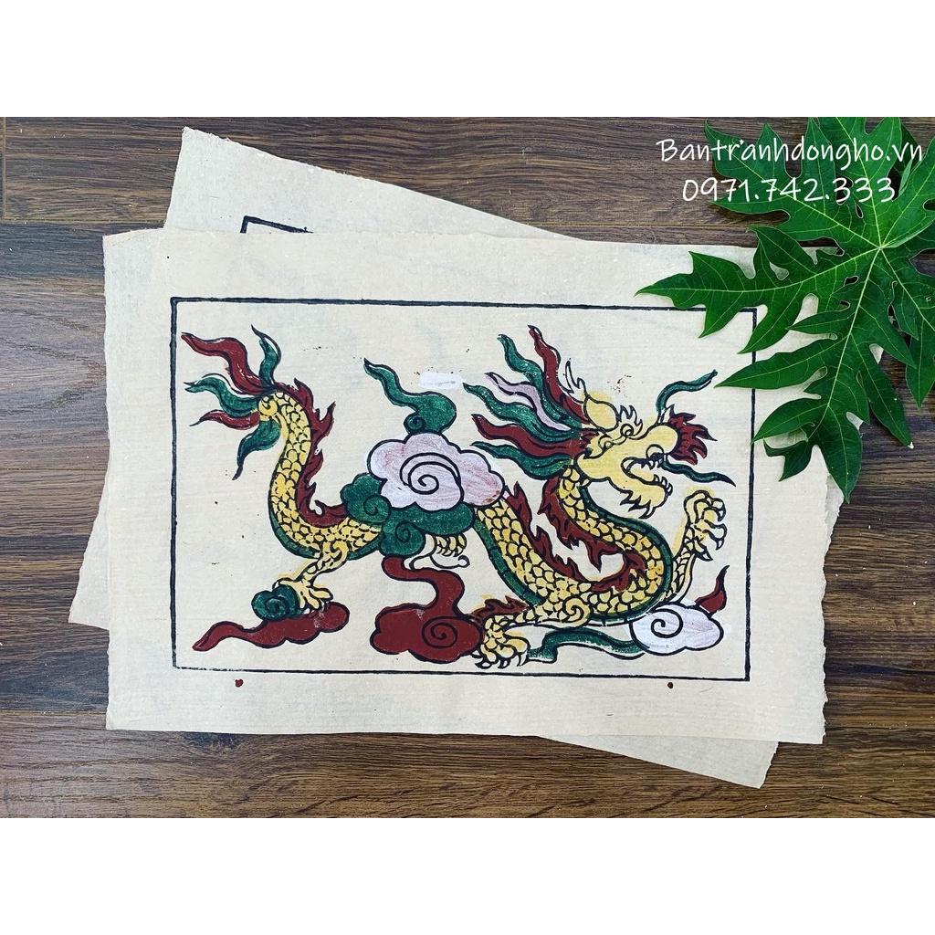 Tranh Đông Hồ Rồng - Tranh Đông Hồ truyền thống 26x37 cm