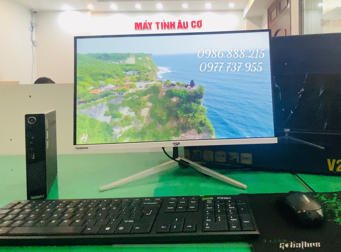 Bộ PC để bàn nhỏ gọn ThinkCentre LENOVO ( Core i7 - 4770 / Ram 8GB / SSd 240GB ) Và Màn hình 22 inch Full Viền Chuyên dùng học tập - làm việc- Hàng Chính Hãng