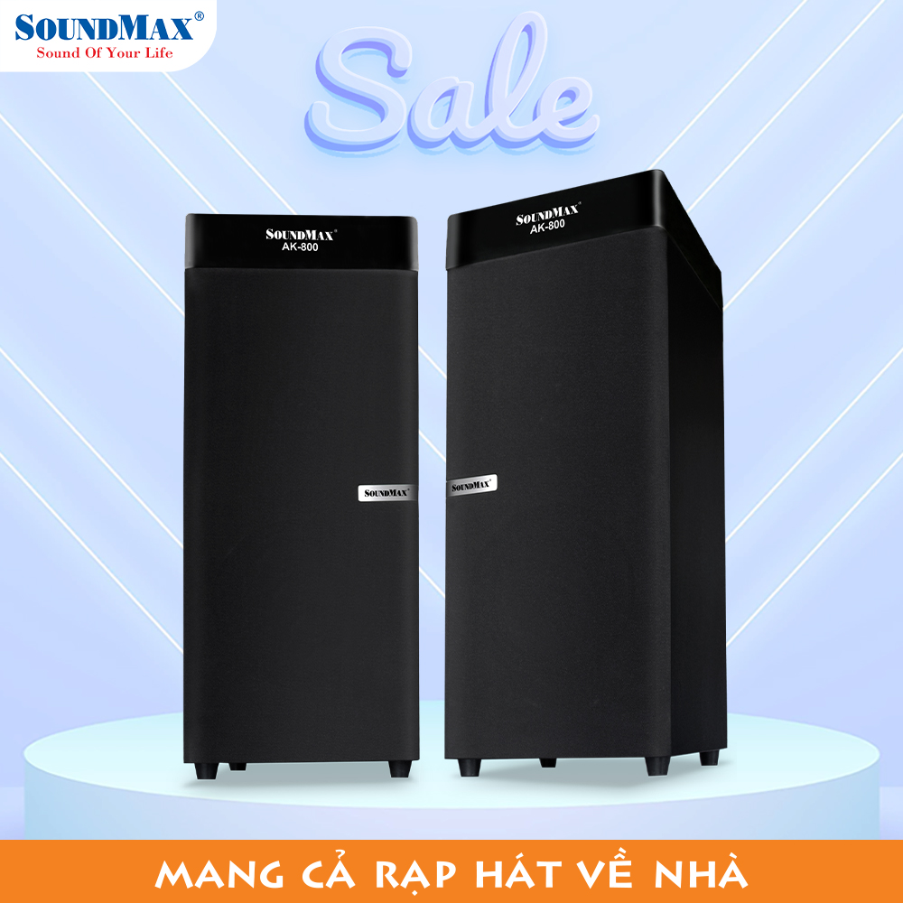 [Hàng Chính Hãng] Loa 2.0 SoundMax AK800 công suất lớn sử dụng đa phương tiện, có Karaoke, Bluetooth, sử dụng chất liệu cao cấp | AK-800 - Loa Nghe Nhạc