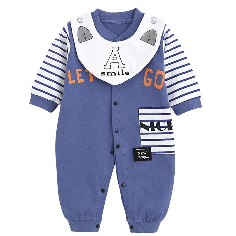 Bộ áo liền quần bodysuit cho bé trai và gái chất liệu thun cotton co giãn-4080119