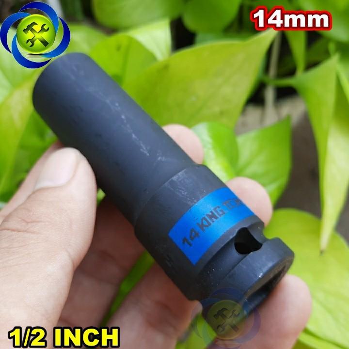 Tuýp 14mm đen dài 80mm Kingtony 443514M loại 1/2 6 cạnh