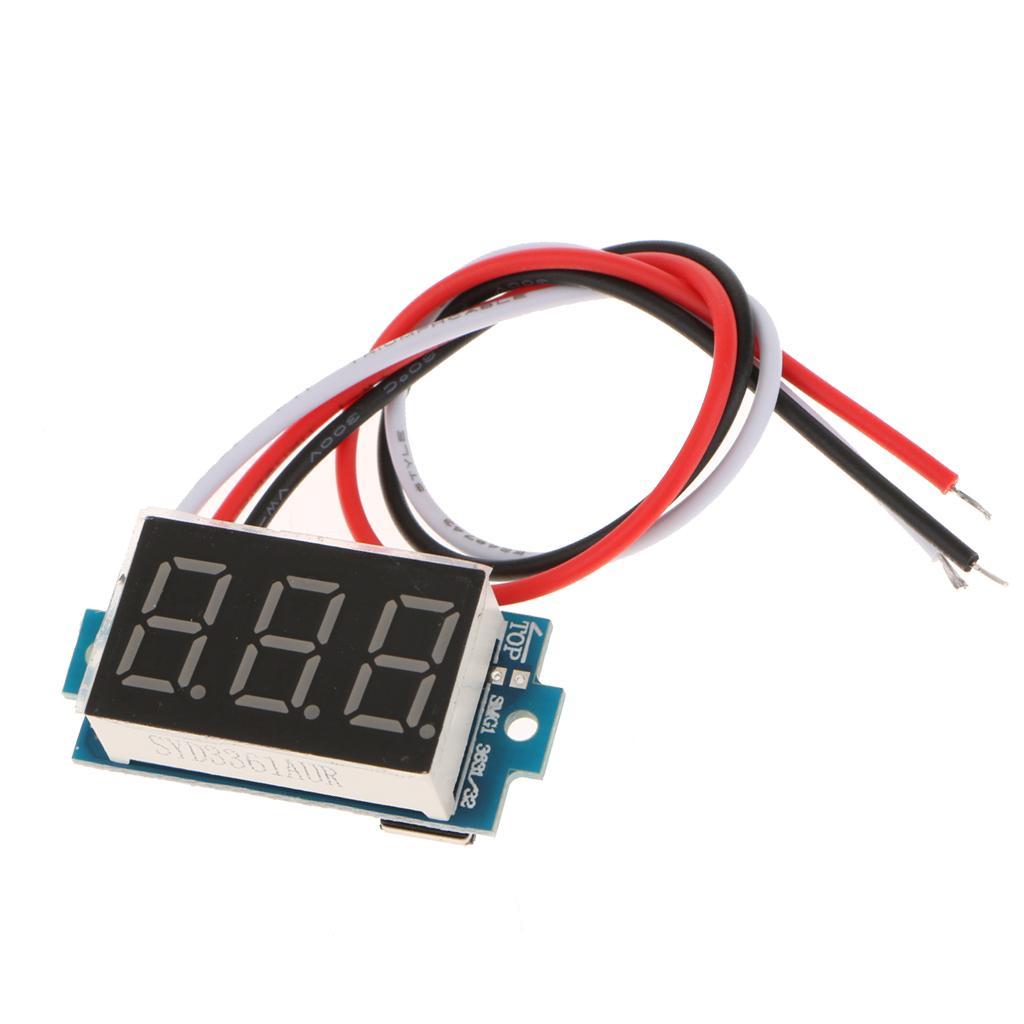 3 Wire DC3.5-30V Digital Volt Meter Car Motor 0.36'' LED