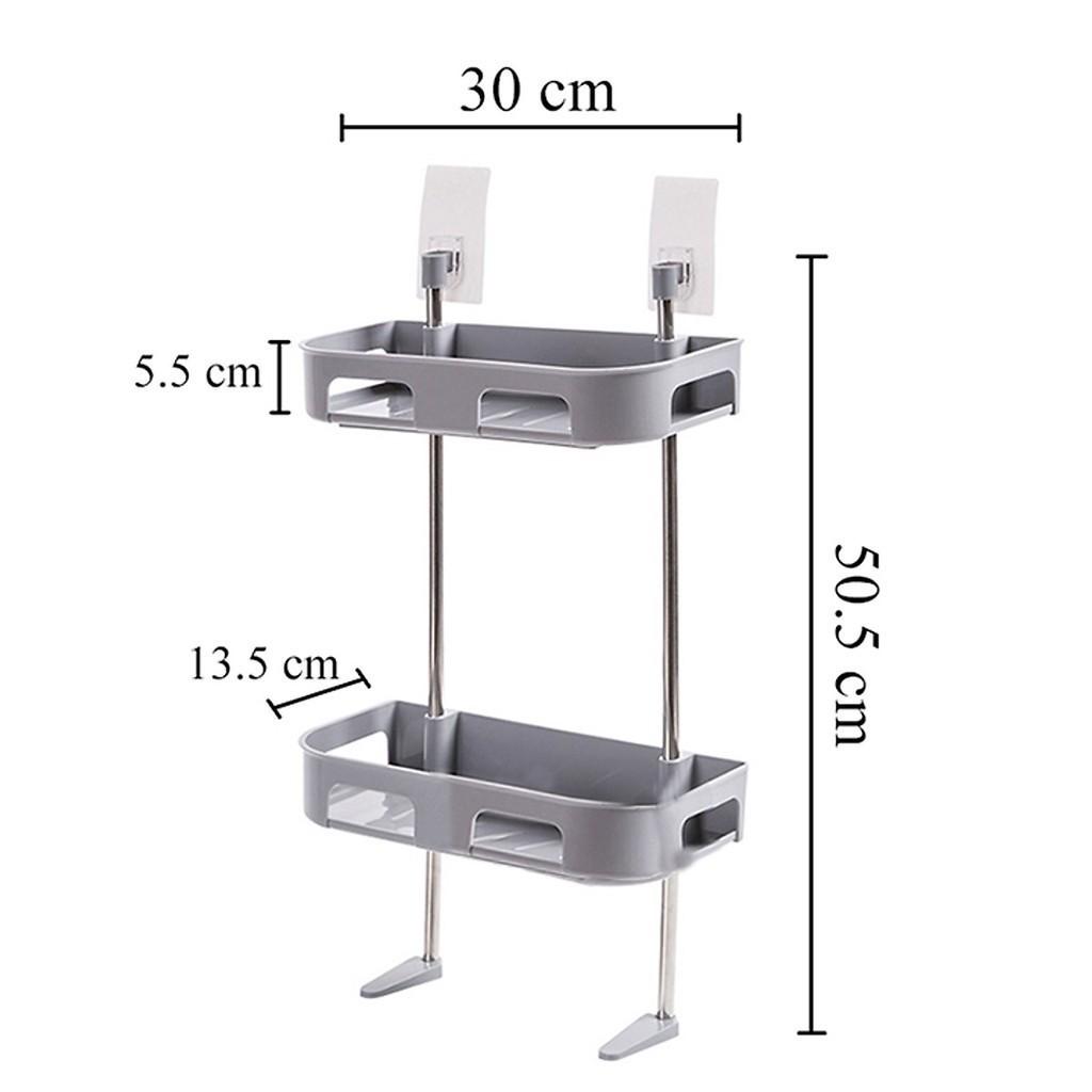 Kệ nhà tắm 2 tầng đa năng, Kệ nhựa gắn trên nắp bồn cầu