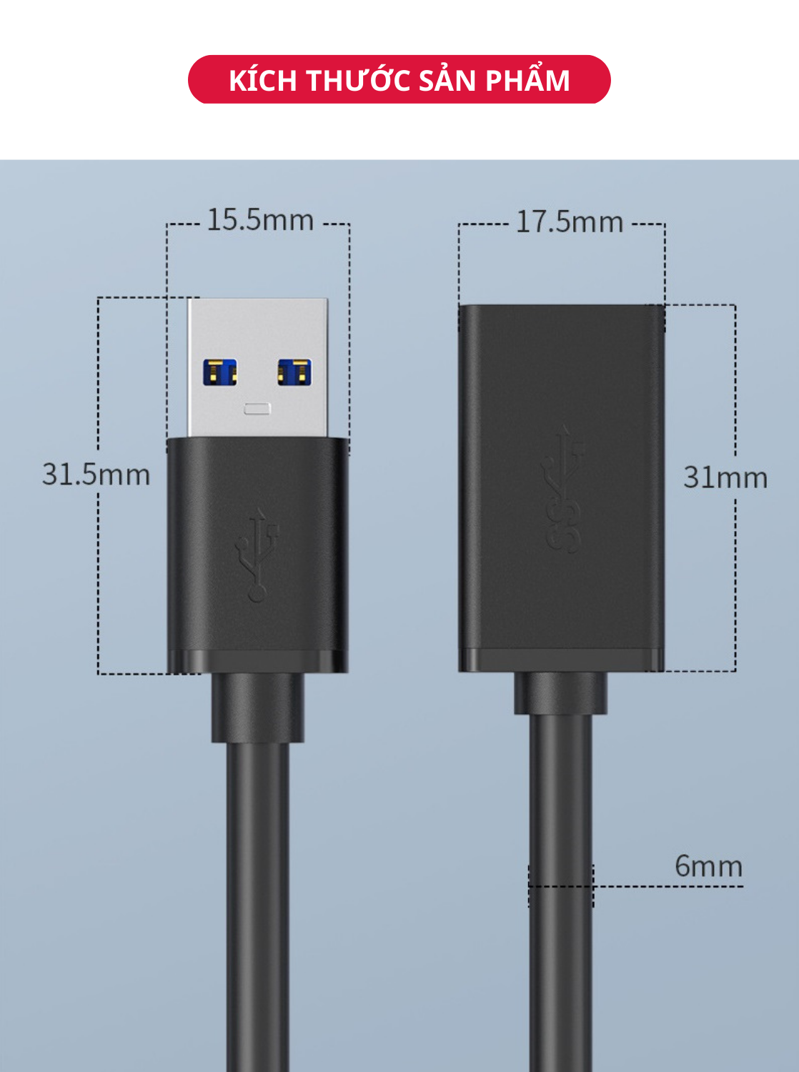 Dây Cáp Nối Dài USB 3.0 Dài 2M  - Hàng Chính Hãng Tamayoko