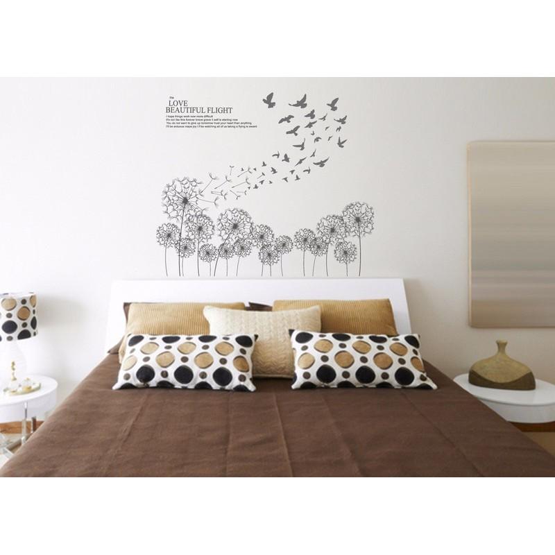 Decal dán tường cho bé hình hoa bồ công anh