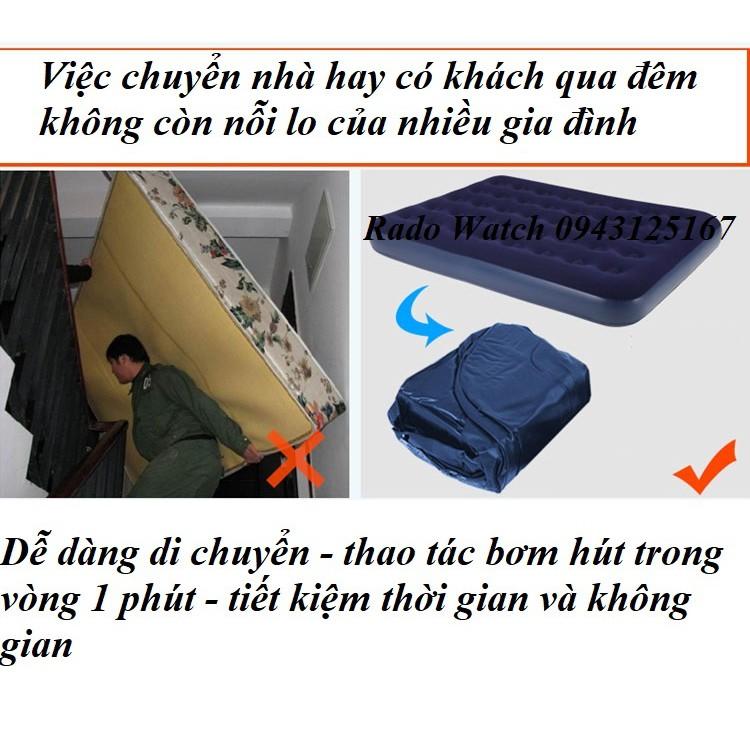 ĐỆM HƠI - NỆM HƠI TIỆN DỤNG CỠ ĐẠI 67004: 2,03M X 1,83M X 22CM KÈM BƠM HƠI+ 1 GỐI HƠI