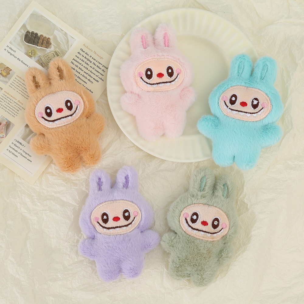 Móc khóa Gâu bông Labubu Monsters Macaron treo balo charm phụ kiện gắn balo túi xách
