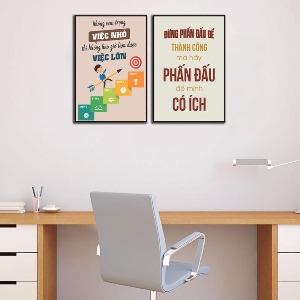 Tranh trang trí văn phòng, slogan, tranh cổ động