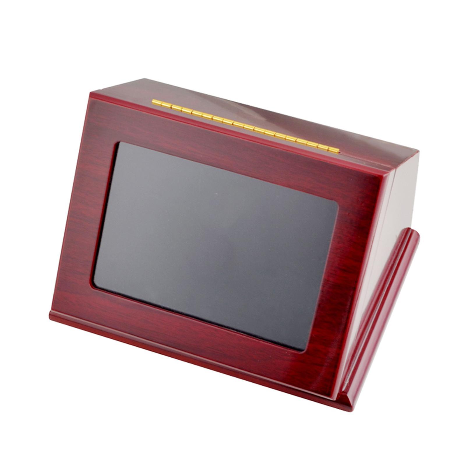 Golf Ball Display Case with Transparent Window Wood Golf Ball Storage Box