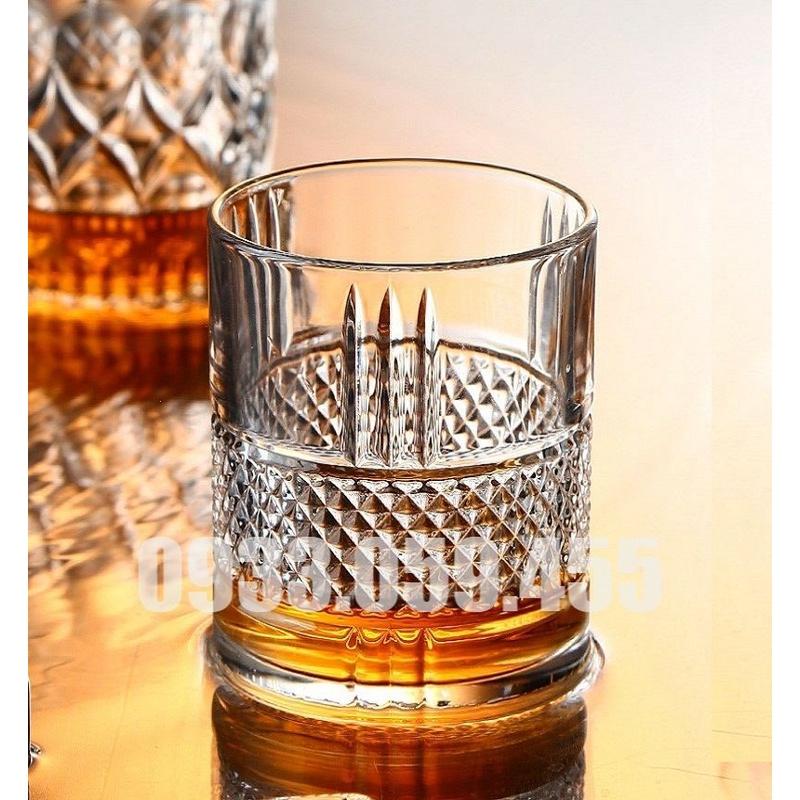 Ly uống rượu Tây thủy pha lê cao cấp 300ML, cốc uống rượu whisky glass