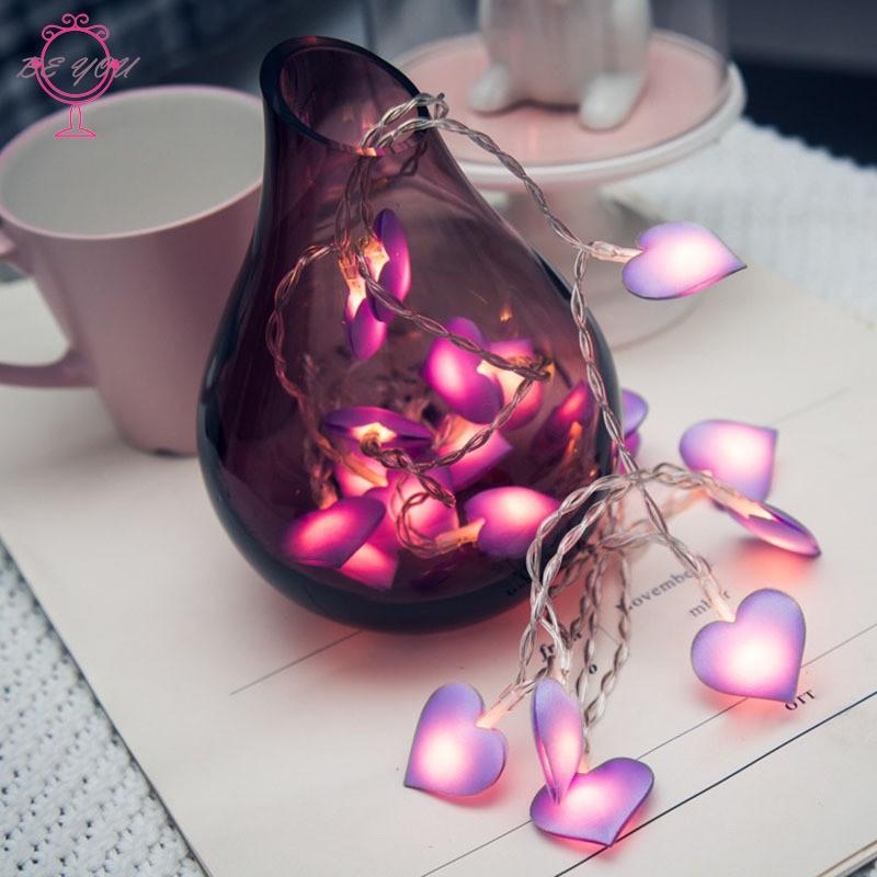 1 Dây Đèn Led Hình Trái Tim Trang Trí Tiệc Cưới, Phòng Ngủ