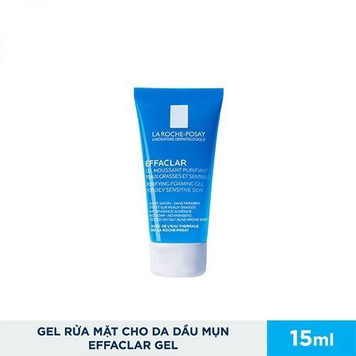 Sữa Rửa Mặt Dạng Gel Dành Cho Da Dầu Nhạy Cảm Effaclar Gel Moussant Purifiant La Roche Posay 50ml