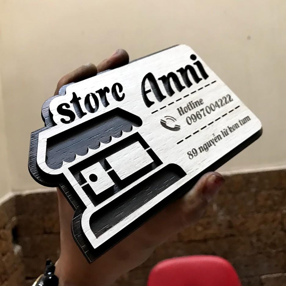 Bảng gỗ tên shop mini chúng tôi thiết kế theo yêu cầu