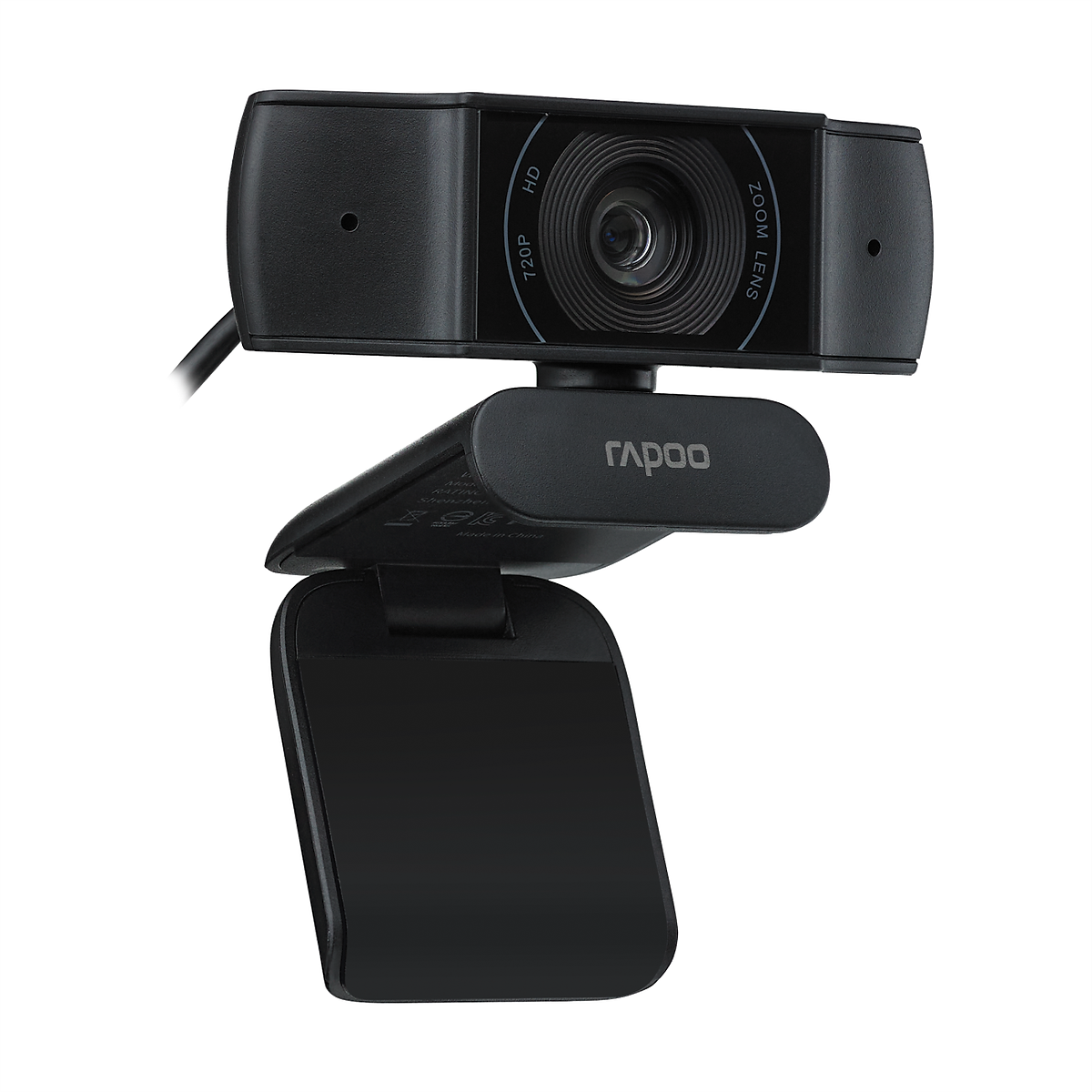 Webcam HD 720P Micro Khử Ồn Kép Góc Rộng 80 Độ RAPOO XW170 - Hàng Chính Hãng